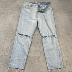 GRLFRND Jeans Womens 30 Blue The Bella Low Rise Boyfriend‎ Light Wash Ripped